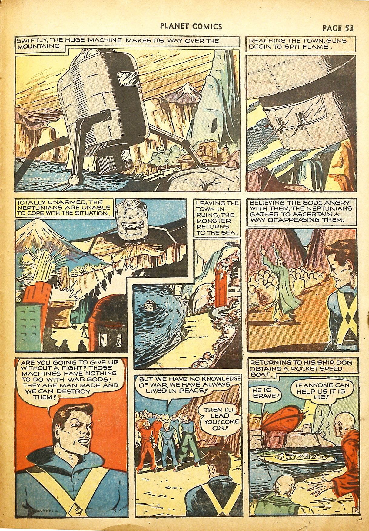 Planet Comics #9 (Fiction House), page 55. Public domain (US).