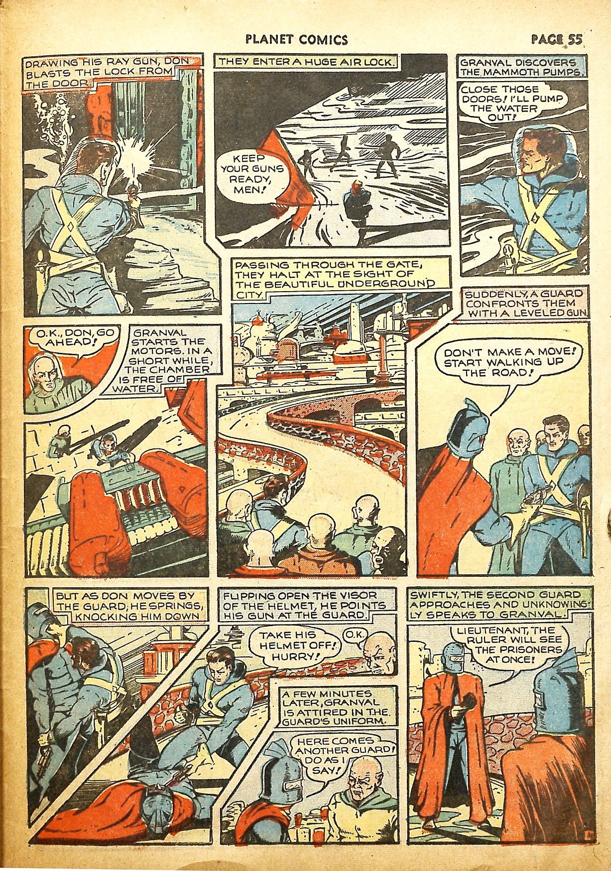 Planet Comics #9 (Fiction House), page 57. Public domain (US).