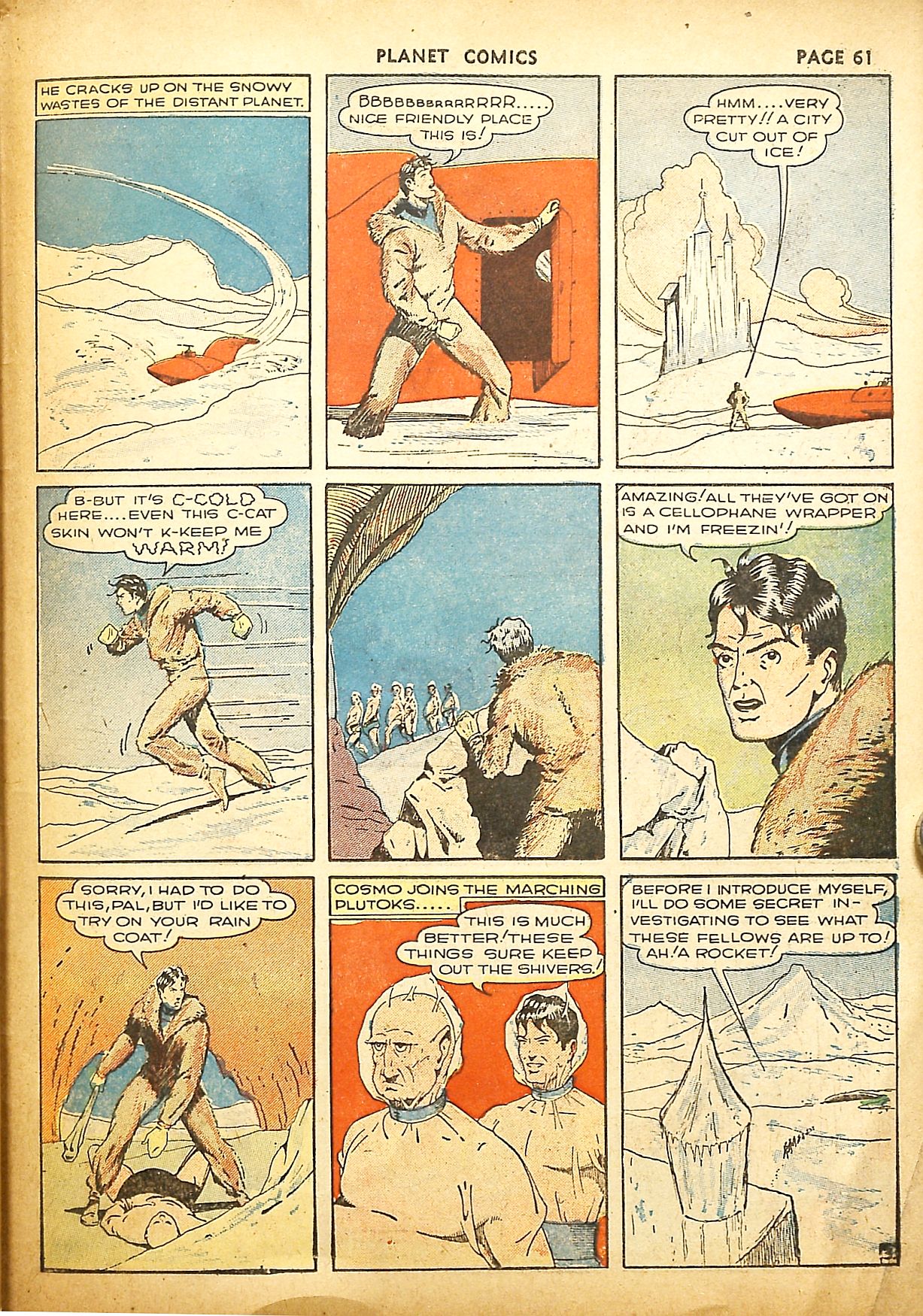 Planet Comics #9 (Fiction House), page 63. Public domain (US).