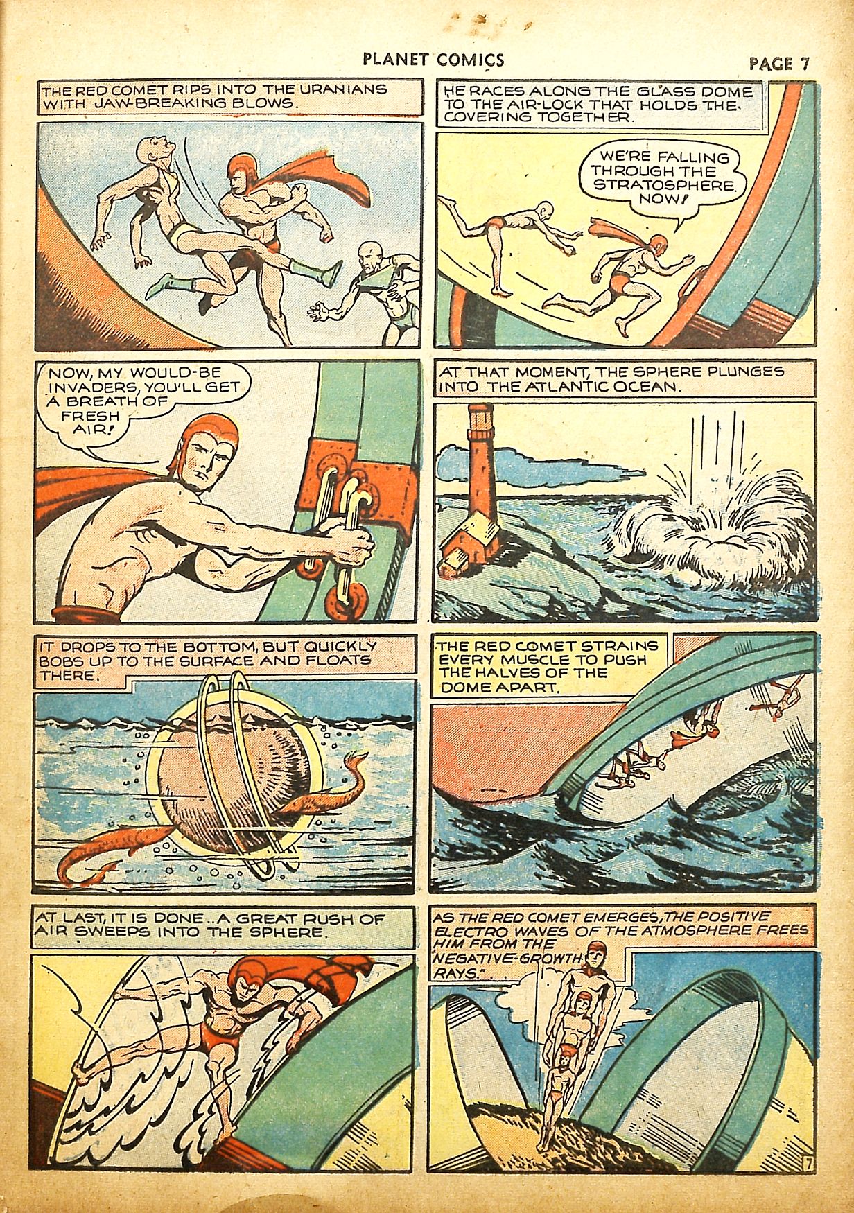 Planet Comics #9 (Fiction House), page 9. Public domain (US).