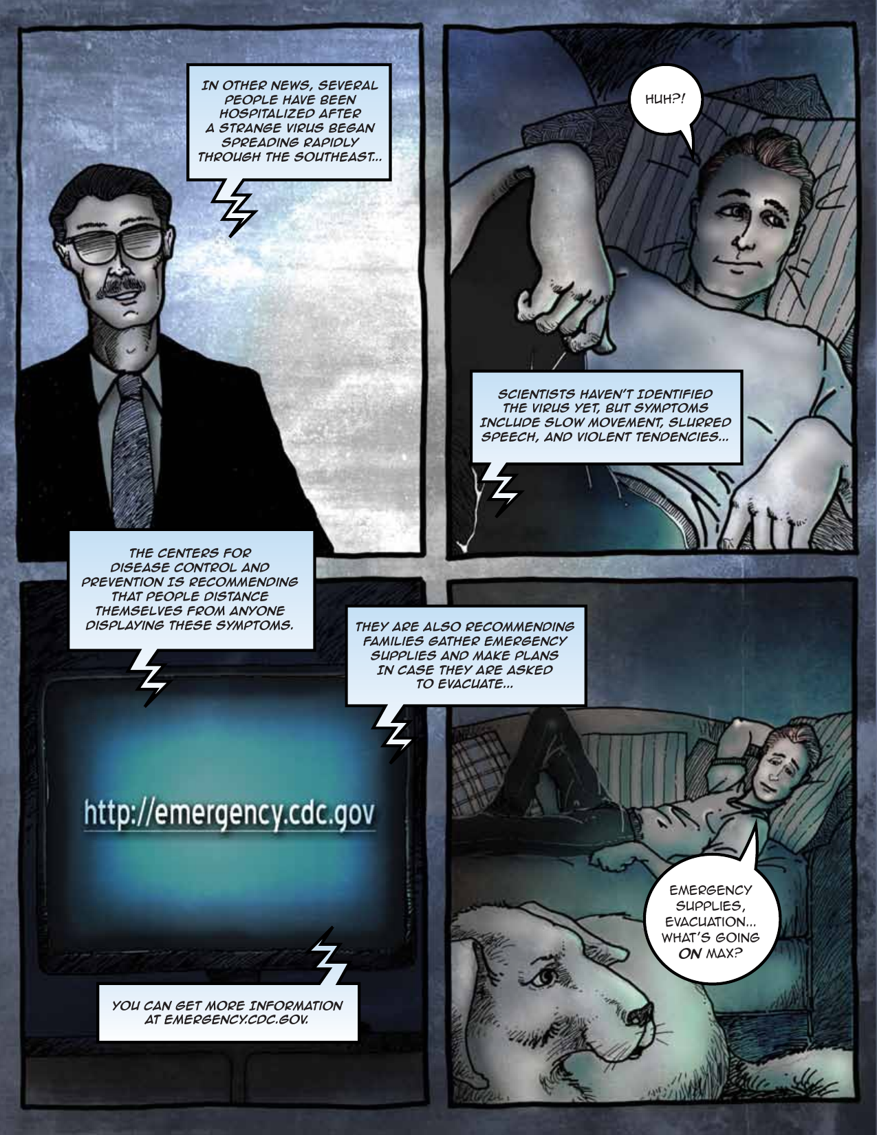 Preparedness 101: Zombie Pandemic, page 5. Credit: CDC. Public domain (U.S. government work).