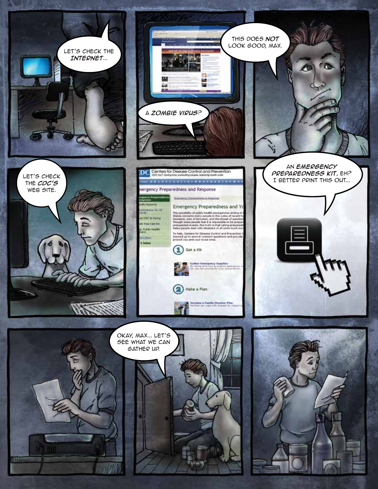 Preparedness 101: Zombie Pandemic, page 6. Credit: CDC. Public domain (U.S. government work).