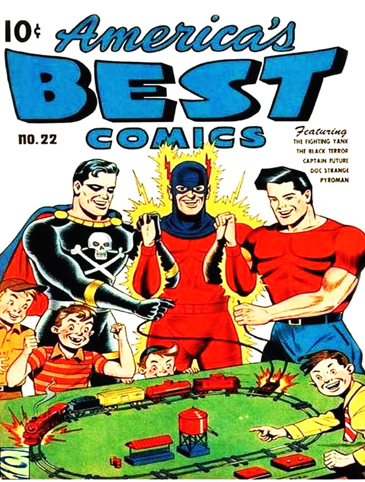 Pyroman, America's Best Comics #22, page 1. Public domain. Source: https://commons.wikimedia.org/wiki/File%3AAmericasBestComics2201.jpg