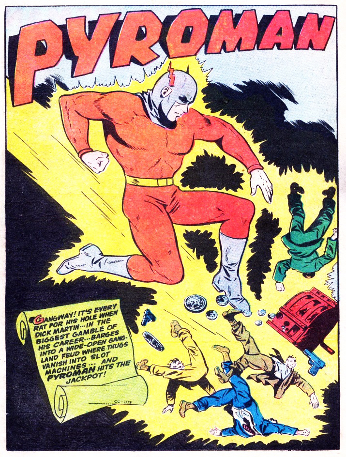 Pyroman, America's Best Comics #22, page 2. Public domain. Source: https://commons.wikimedia.org/wiki/File%3AAmericasBestComics2222.jpg