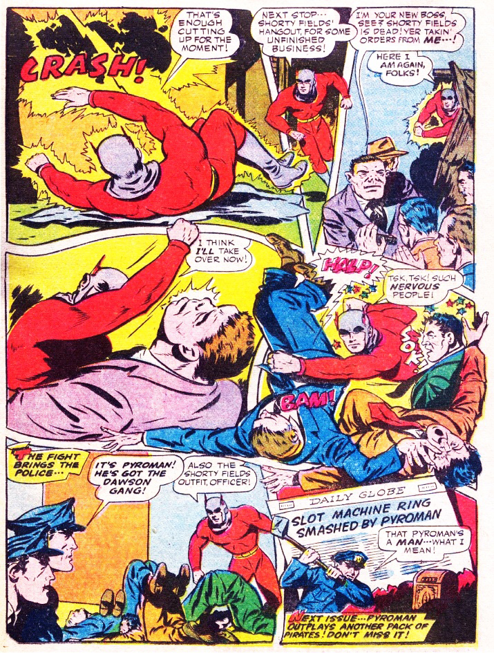 Pyroman, America's Best Comics #22, page 9. Public domain. Source: https://commons.wikimedia.org/wiki/File%3AAmericasBestComics2229.jpg