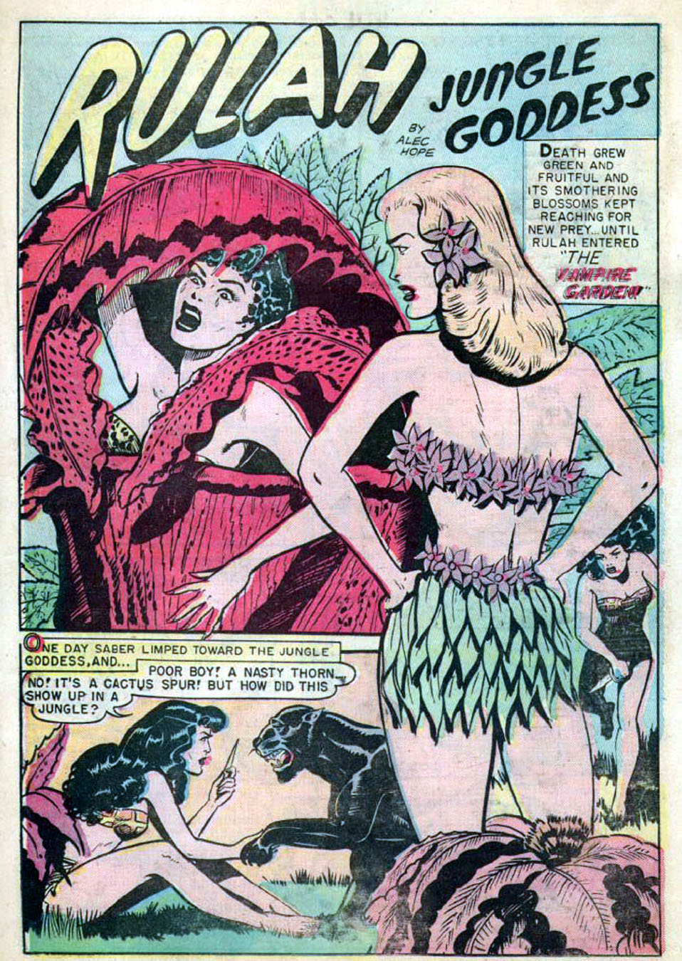Rulah, Jungle Goddess #18, page 12. Public domain. Source: https://commons.wikimedia.org/wiki/File%3ARulah1815.jpg