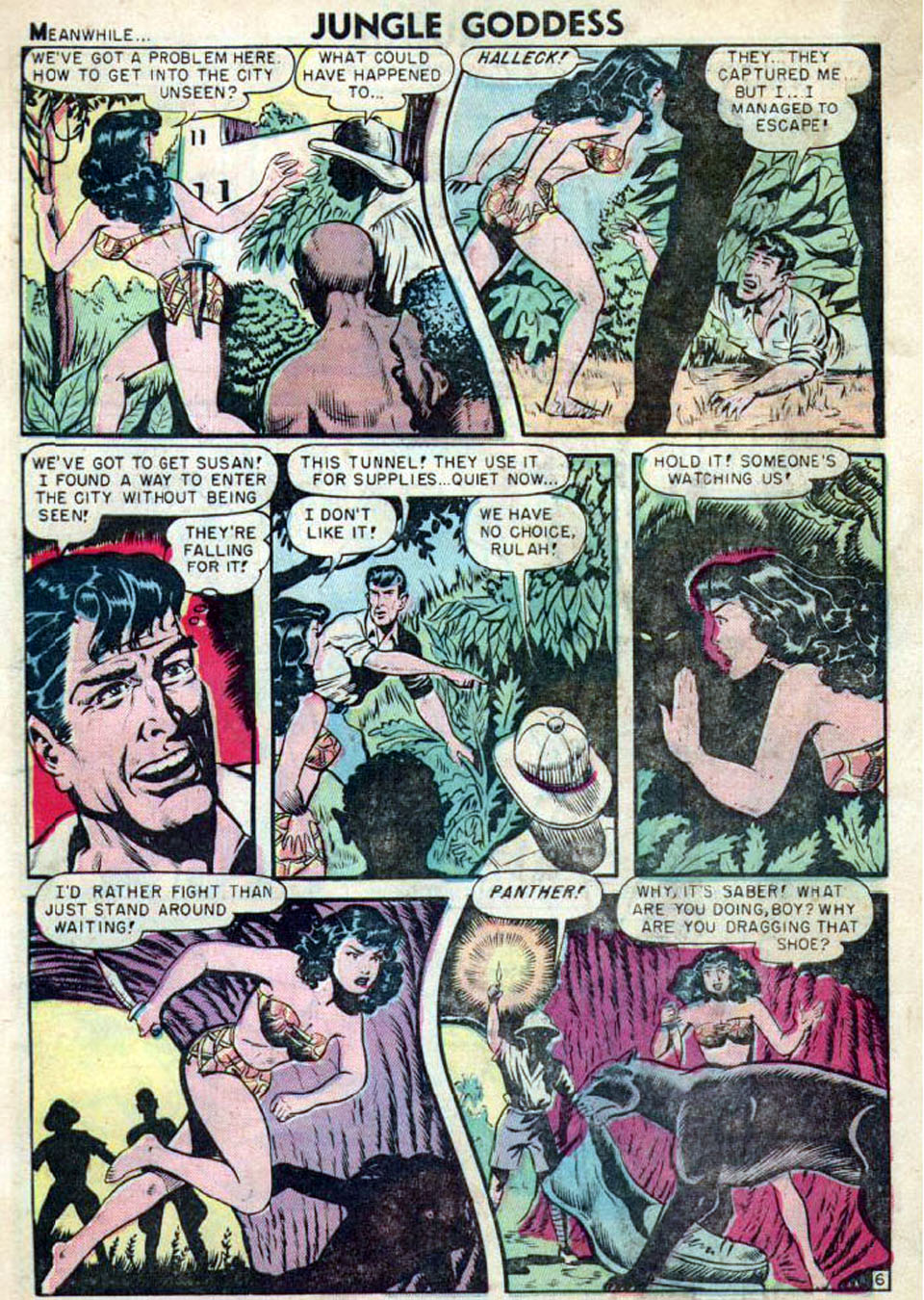 Rulah, Jungle Goddess #18, page 7. Public domain. Source: https://commons.wikimedia.org/wiki/File%3ARulah1807.jpg