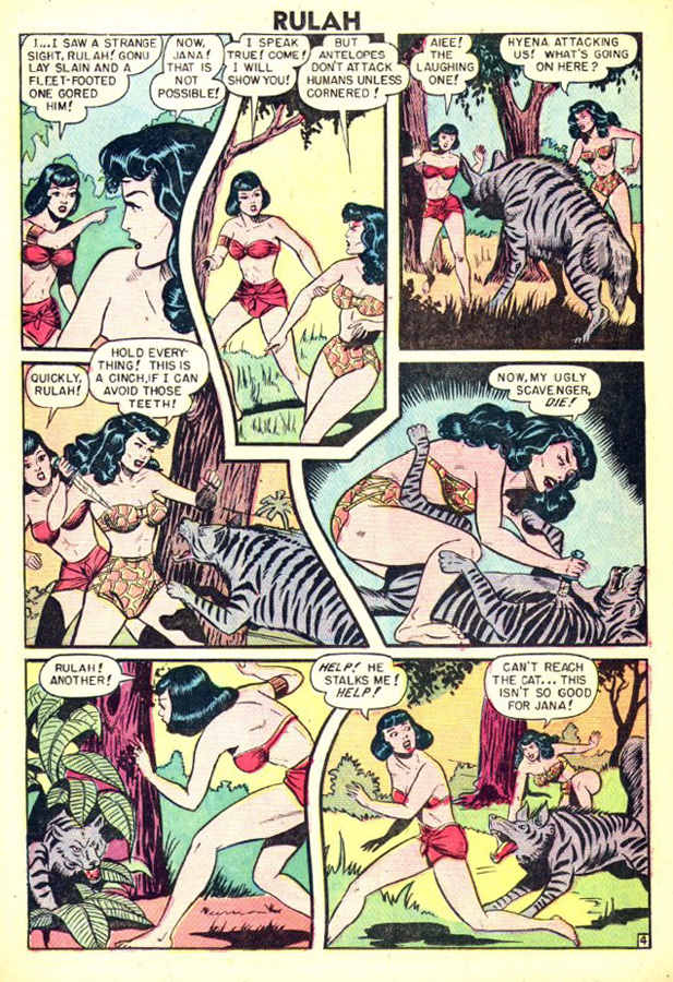 Rulah, Jungle Goddess #19, page 15. Public domain. Source: https://commons.wikimedia.org/wiki/File%3ARulah1916.JPG