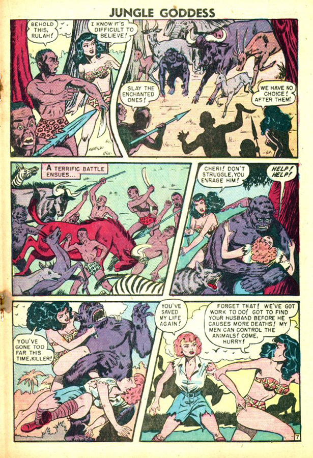 Rulah, Jungle Goddess #19, page 18. Public domain. Source: https://commons.wikimedia.org/wiki/File%3ARulah1919.JPG