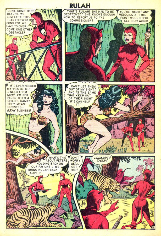 Rulah, Jungle Goddess #19, page 6. Public domain. Source: https://commons.wikimedia.org/wiki/File%3ARulah1906.JPG