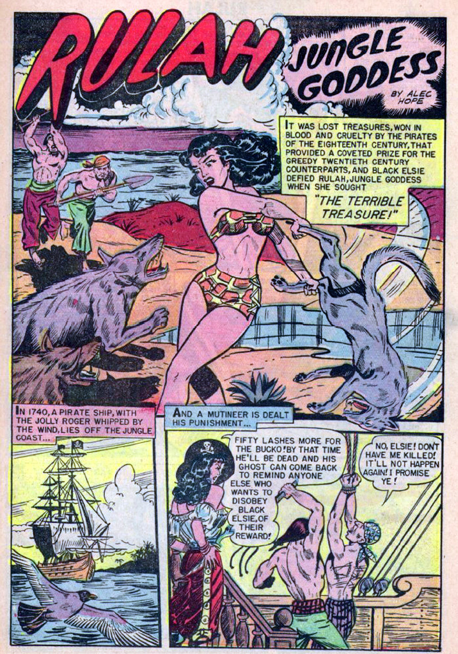 Rulah, Jungle Goddess #20, page 13. Public domain. Source: https://commons.wikimedia.org/wiki/File%3ARulah2013.jpg
