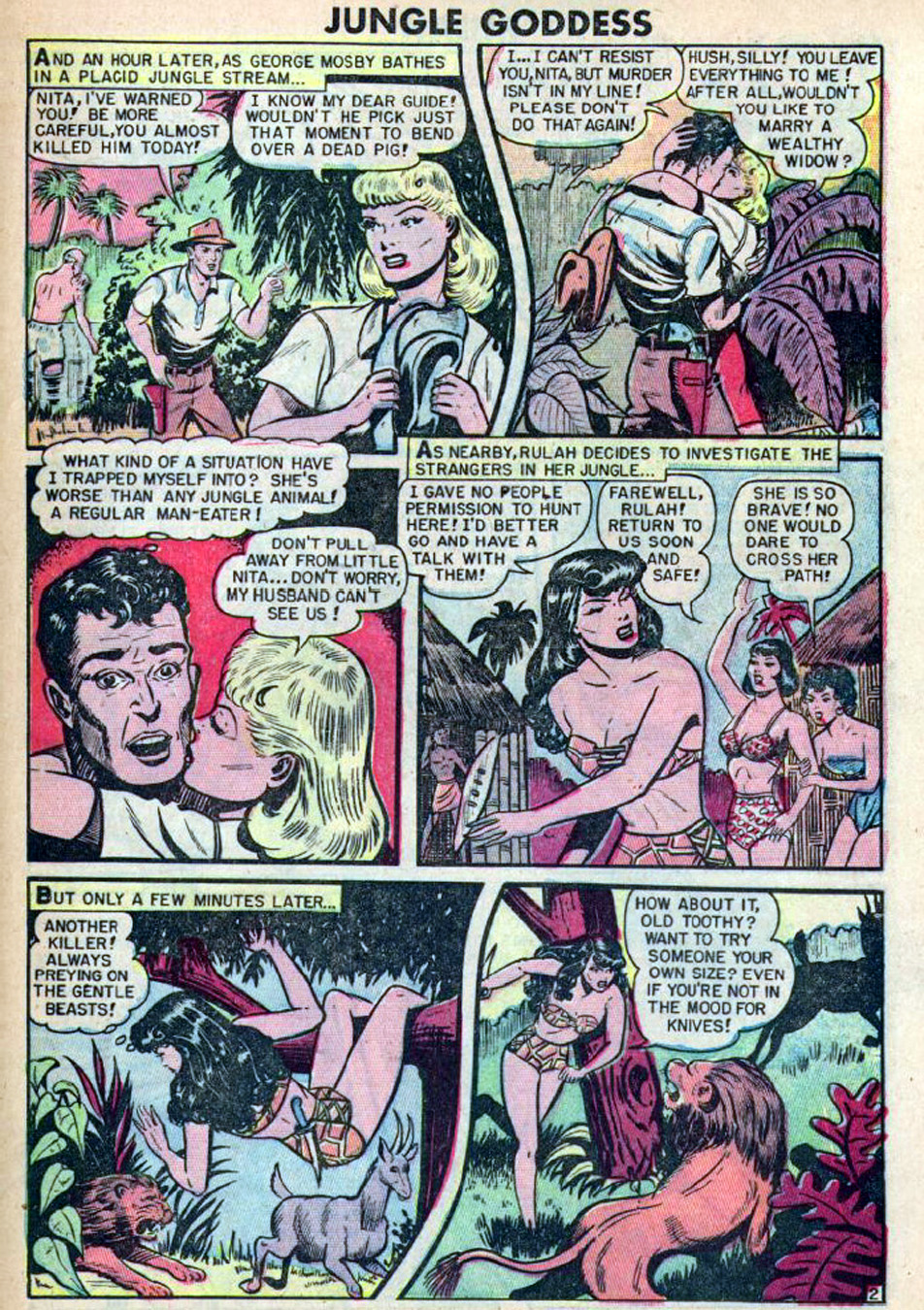 Rulah, Jungle Goddess #20, page 23. Public domain. Source: https://commons.wikimedia.org/wiki/File%3ARulah2025.jpg
