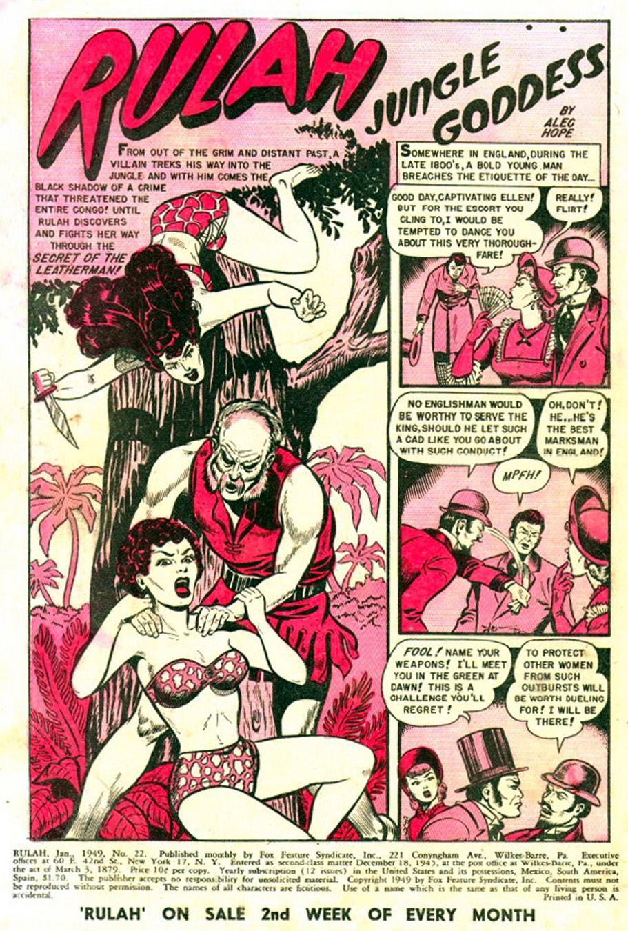 Rulah, Jungle Goddess #22, page 2. Public domain. Source: https://commons.wikimedia.org/wiki/File%3ARulah2202.JPG