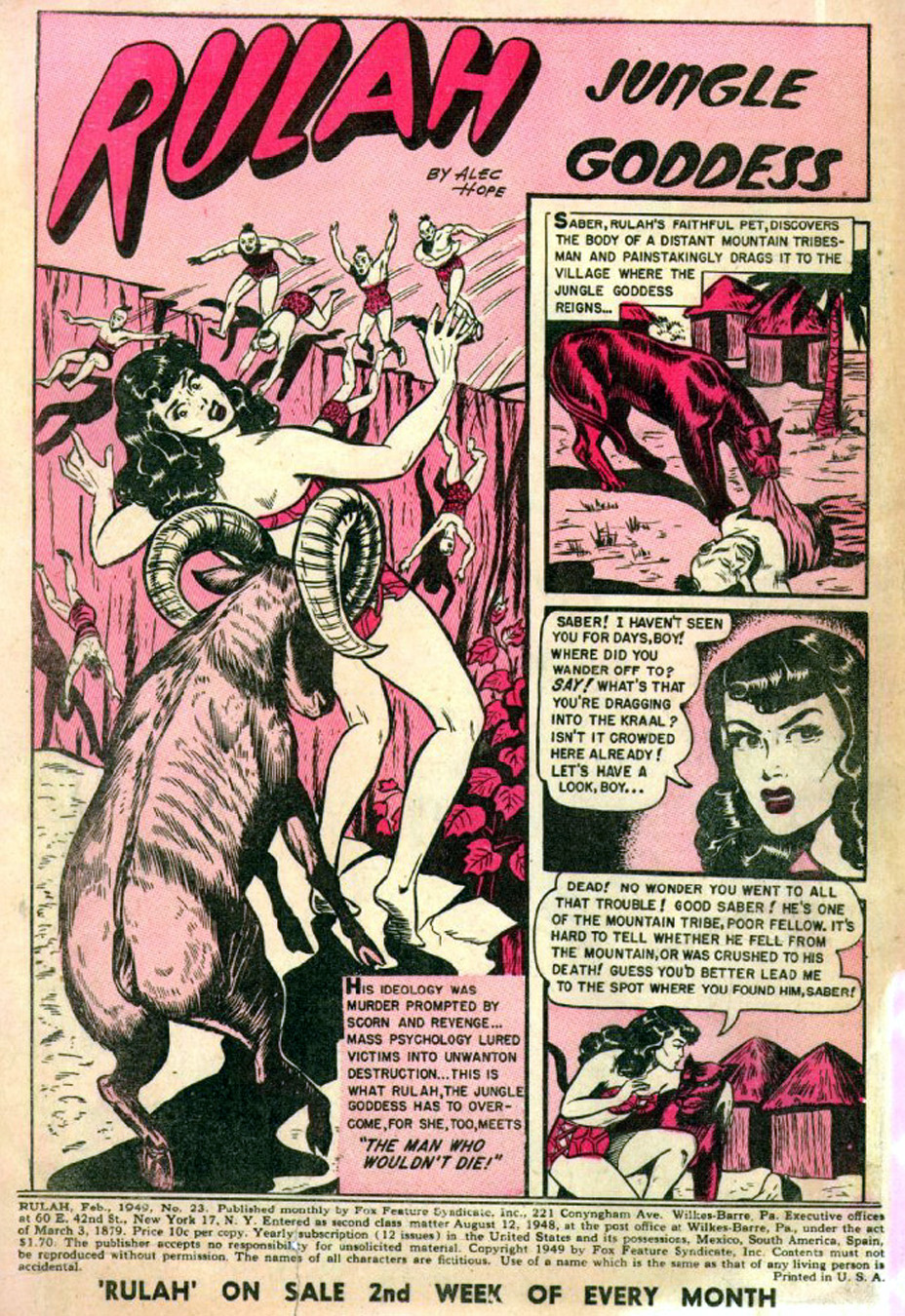 Rulah, Jungle Goddess #23, page 2. Public domain. Source: https://commons.wikimedia.org/wiki/File%3ARulah2302.JPG