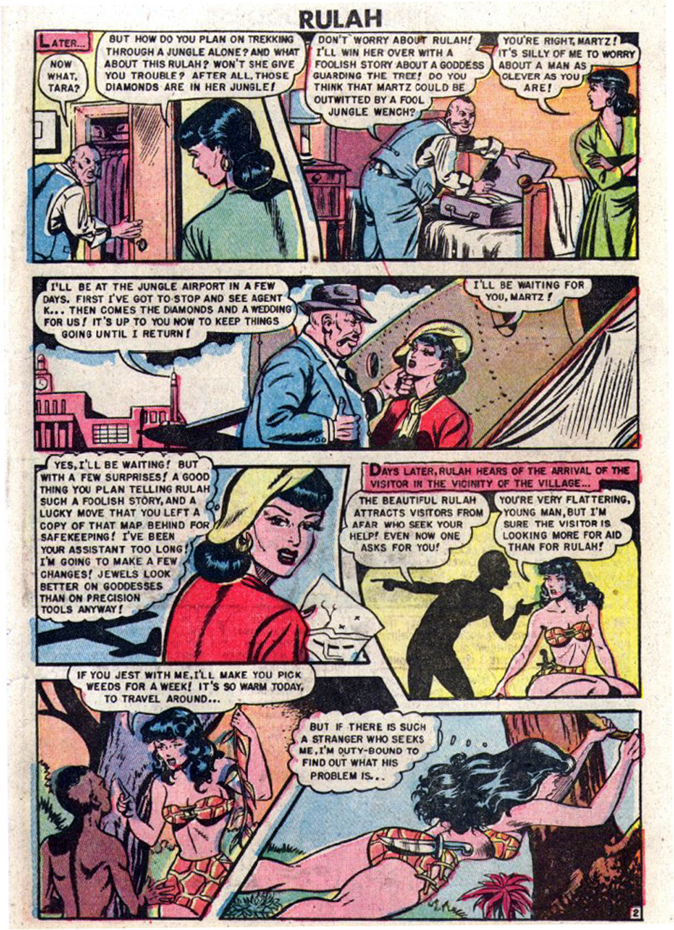 Rulah, Jungle Goddess #23, page 12. Public domain. Source: https://commons.wikimedia.org/wiki/File%3ARulah2313.JPG