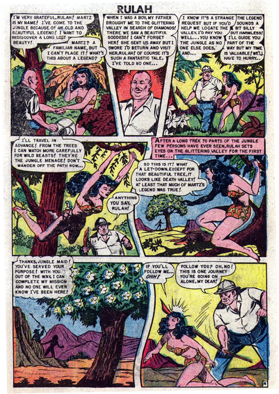 Rulah, Jungle Goddess #23, page 14. Public domain. Source: https://commons.wikimedia.org/wiki/File%3ARulah2315.JPG