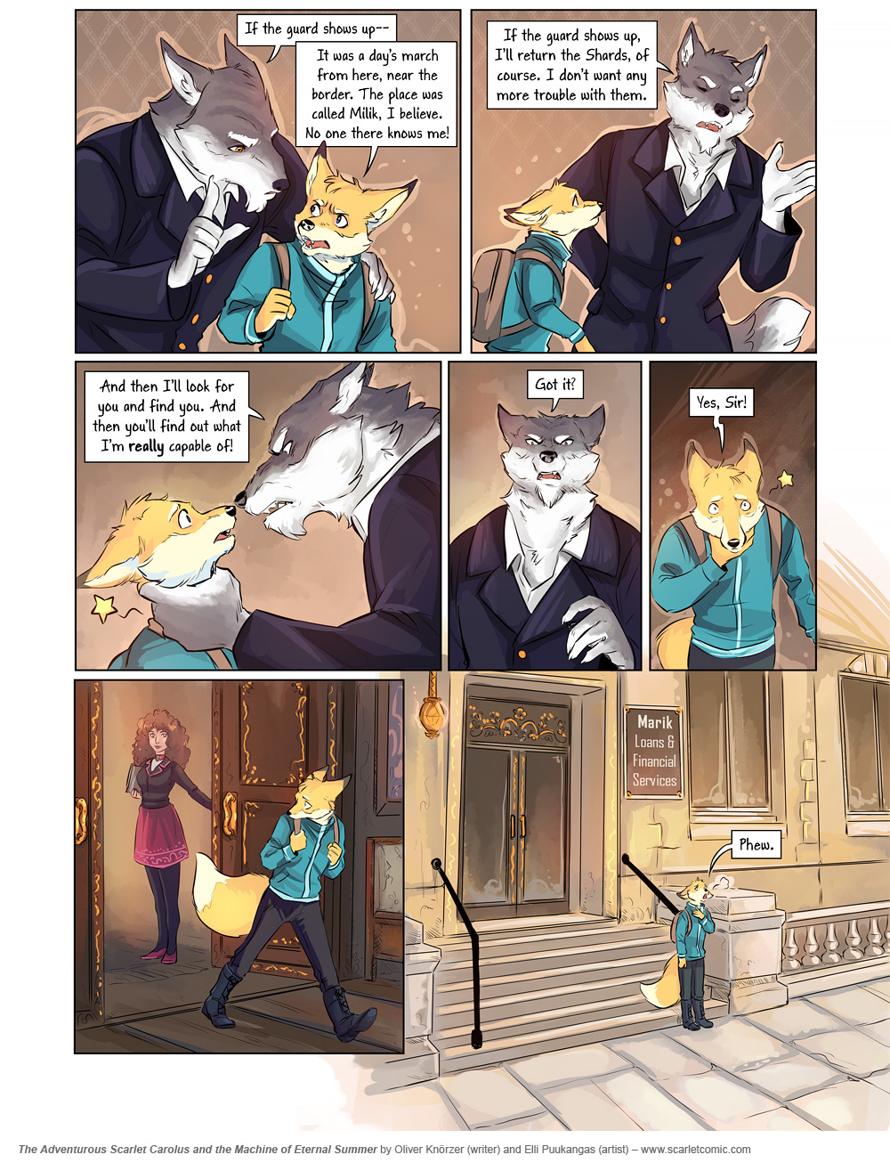 The Adventurous Scarlet Carolus – The Machine of Eternal Summer 011 (2024-03-18). Oliver Knörzer (writer) & Elli Puukangas (artist), CC BY-NC-ND 4.0. https://www.sandraandwoo.com/scarlet/comic/the-machine-of-eternal-summer-011/