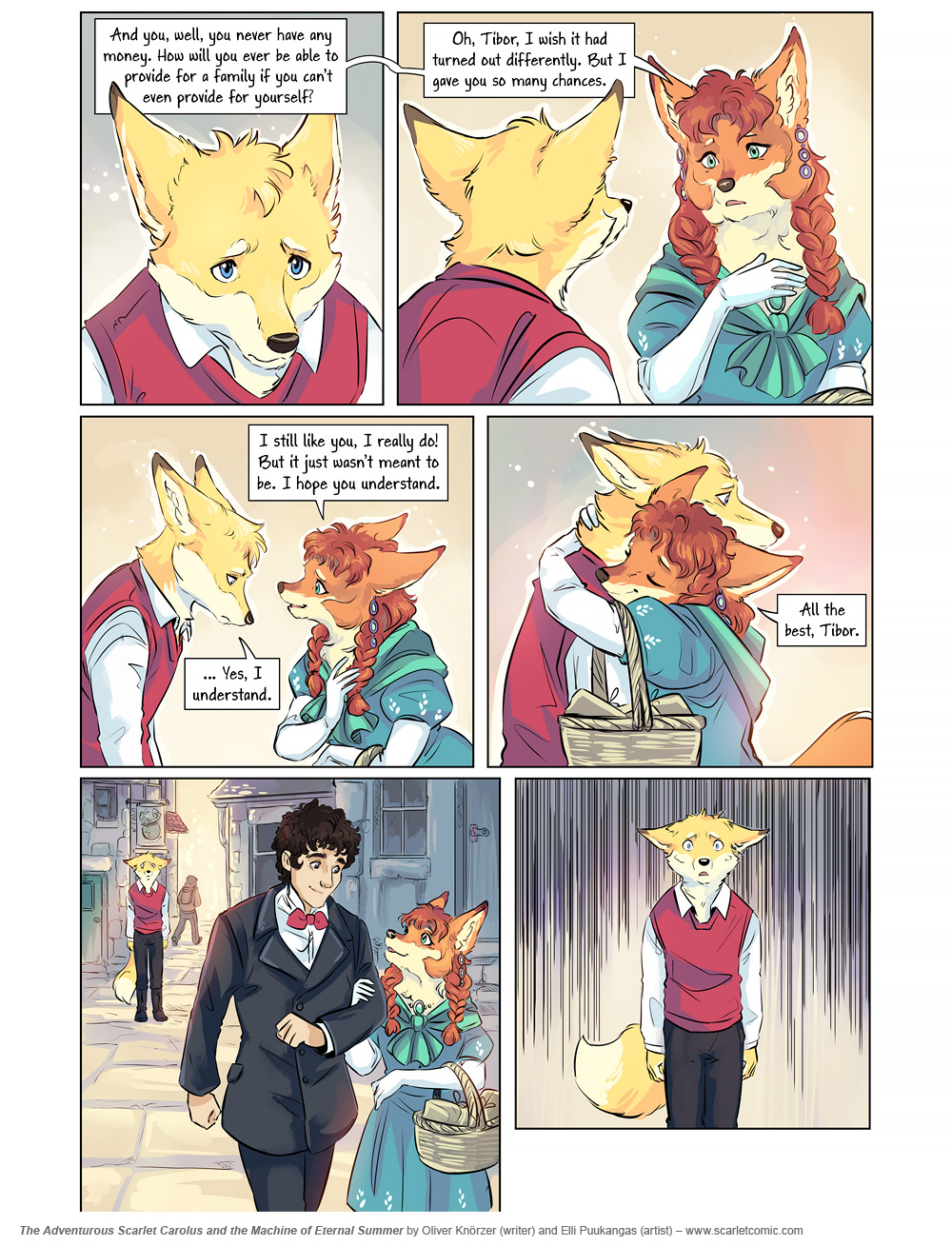 The Adventurous Scarlet Carolus – The Machine of Eternal Summer 014 (2024-03-28). Oliver Knörzer (writer) & Elli Puukangas (artist), CC BY-NC-ND 4.0. https://www.sandraandwoo.com/scarlet/comic/the-machine-of-eternal-summer-014/