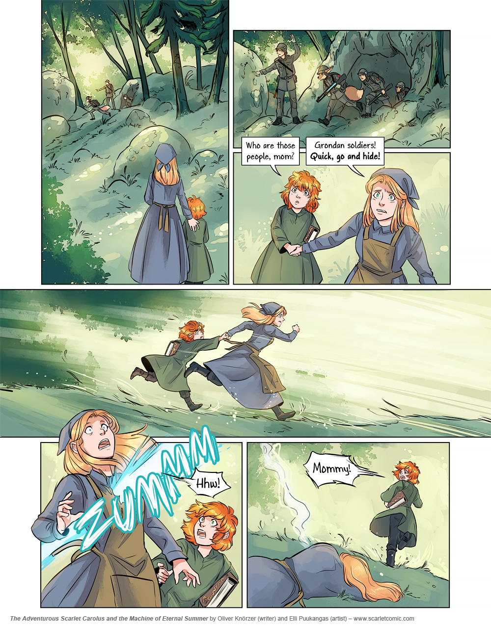 The Adventurous Scarlet Carolus – The Machine of Eternal Summer 026 (2024-05-09). Oliver Knörzer (writer) & Elli Puukangas (artist), CC BY-NC-ND 4.0. https://www.sandraandwoo.com/scarlet/comic/the-machine-of-eternal-summer-026/