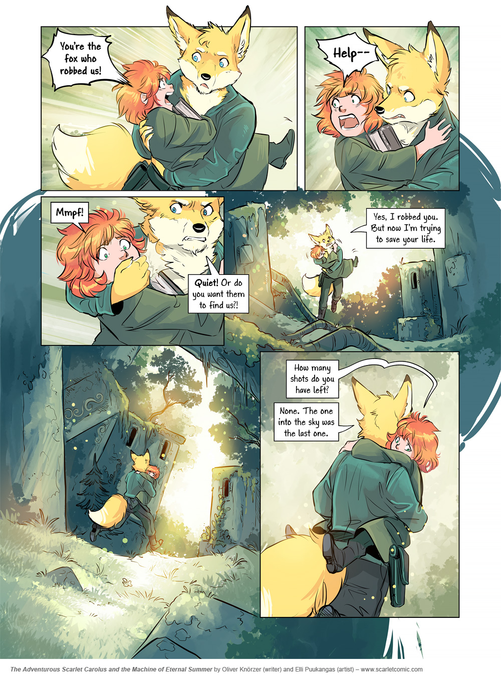 The Adventurous Scarlet Carolus – The Machine of Eternal Summer 031 (2024-05-31). Oliver Knörzer (writer) & Elli Puukangas (artist), CC BY-NC-ND 4.0. https://www.sandraandwoo.com/scarlet/comic/the-machine-of-eternal-summer-031/