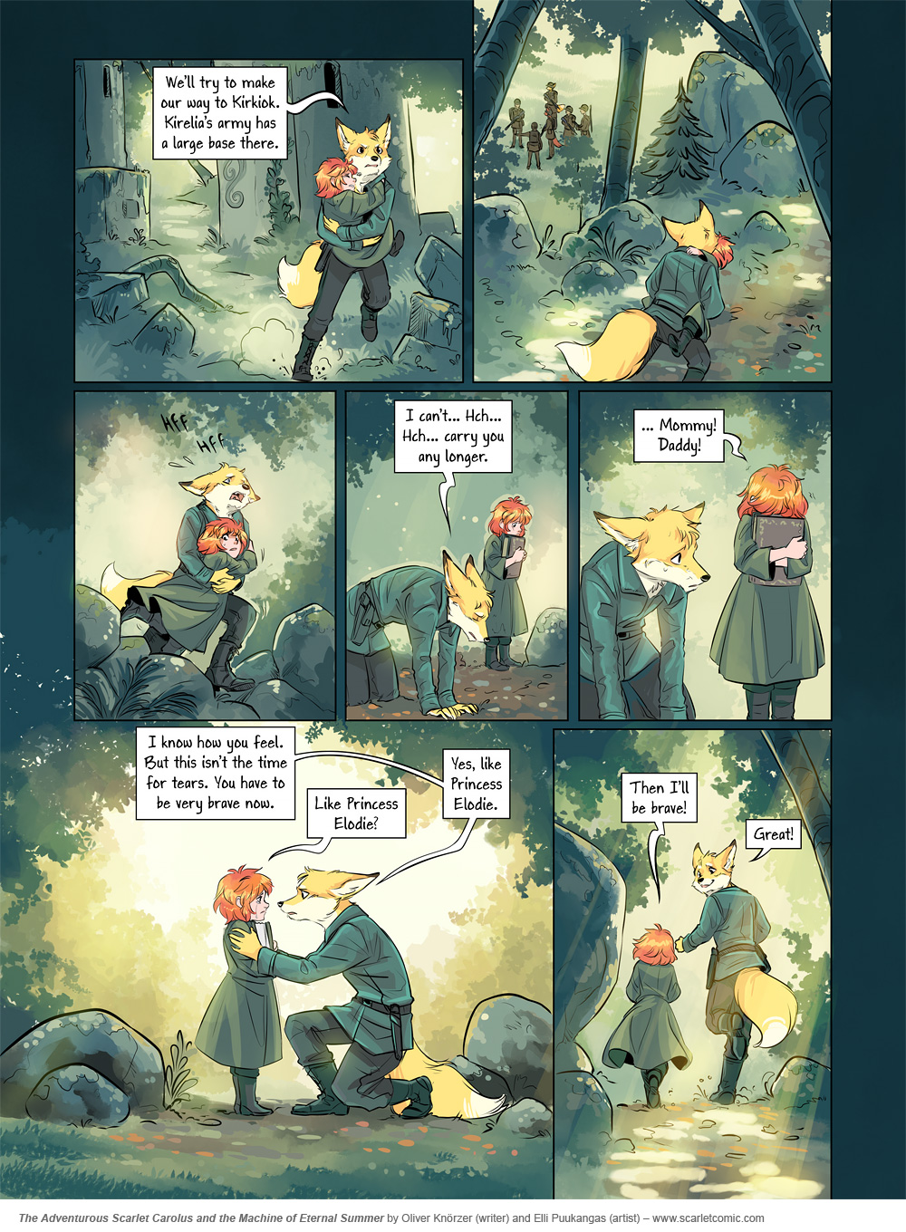 The Adventurous Scarlet Carolus – The Machine of Eternal Summer 032 (2024-06-03). Oliver Knörzer (writer) & Elli Puukangas (artist), CC BY-NC-ND 4.0. https://www.sandraandwoo.com/scarlet/comic/the-machine-of-eternal-summer-032/
