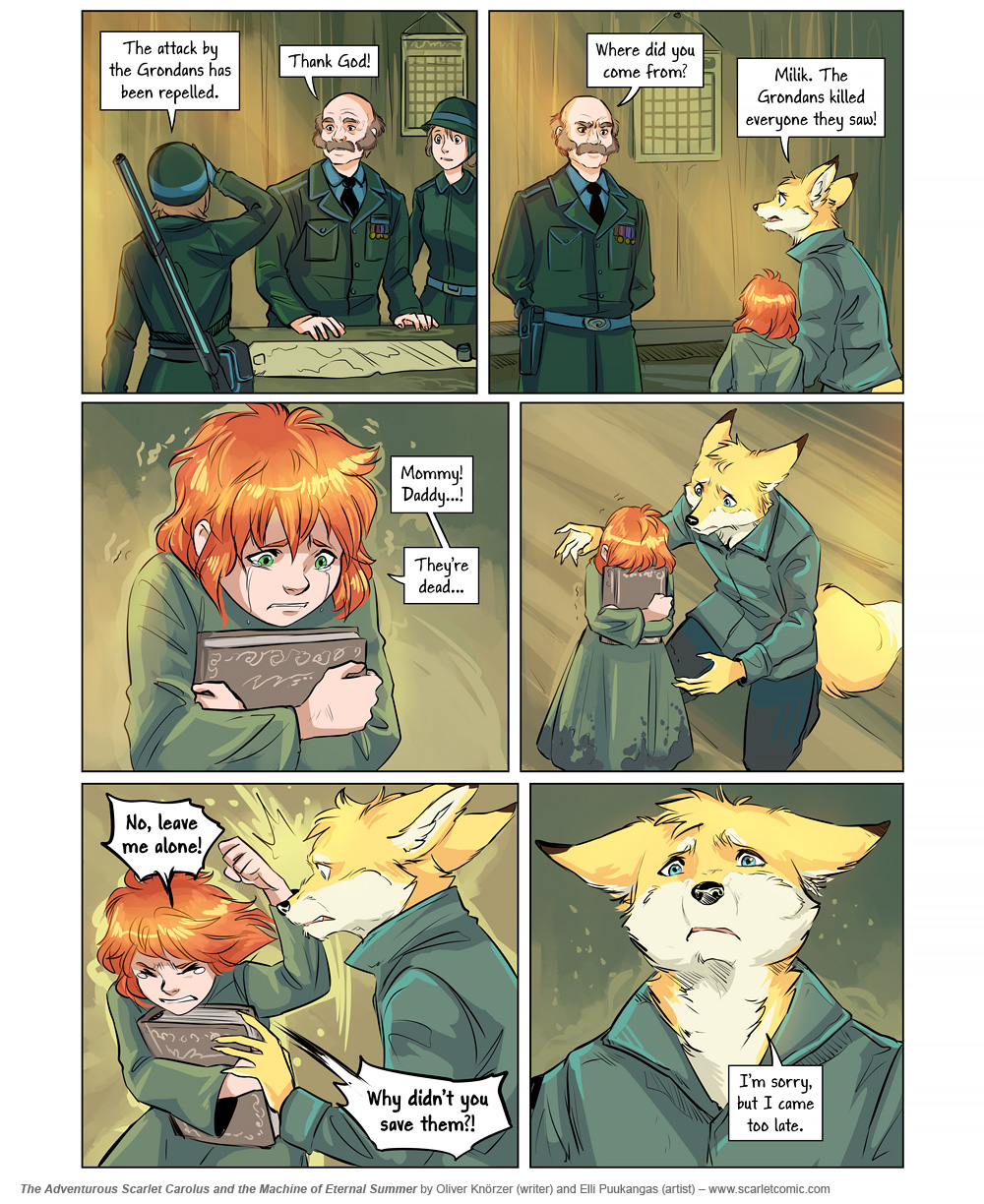 The Adventurous Scarlet Carolus – The Machine of Eternal Summer 035 (2024-06-14). Oliver Knörzer (writer) & Elli Puukangas (artist), CC BY-NC-ND 4.0. https://www.sandraandwoo.com/scarlet/comic/the-machine-of-eternal-summer-035/
