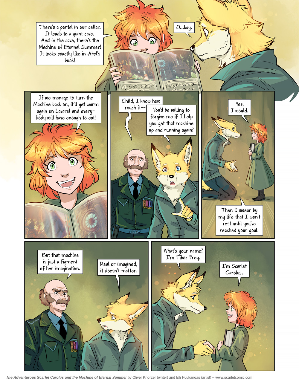 The Adventurous Scarlet Carolus – The Machine of Eternal Summer 038 (2024-06-25). Oliver Knörzer (writer) & Elli Puukangas (artist), CC BY-NC-ND 4.0. https://www.sandraandwoo.com/scarlet/comic/the-machine-of-eternal-summer-038/