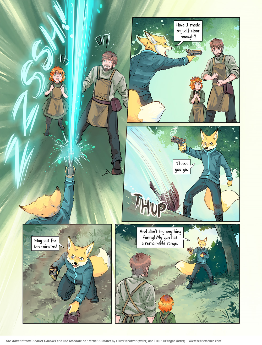 The Adventurous Scarlet Carolus – The Machine of Eternal Summer 007 (2024-02-26). Oliver Knörzer (writer) & Elli Puukangas (artist), CC BY-NC-ND 4.0. https://www.sandraandwoo.com/scarlet/comic/the-machine-of-eternal-summer-007/