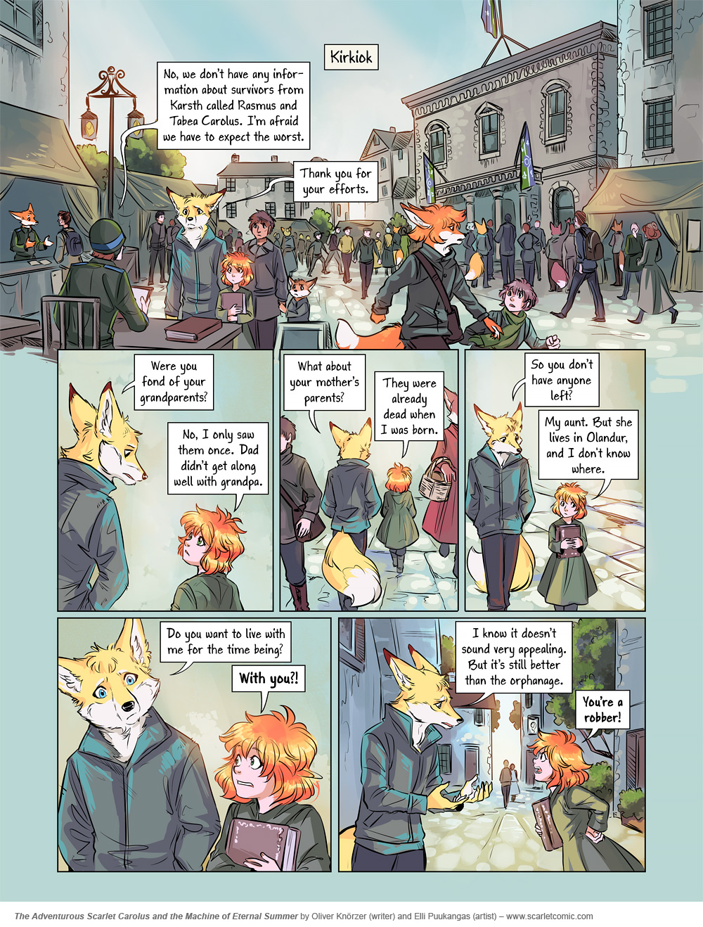 The Adventurous Scarlet Carolus – A Sky Full of Stars 001 (2024-07-02). Oliver Knörzer (writer) & Elli Puukangas (artist), CC BY-NC-ND 4.0. https://www.sandraandwoo.com/scarlet/comic/a-sky-full-of-stars-001/