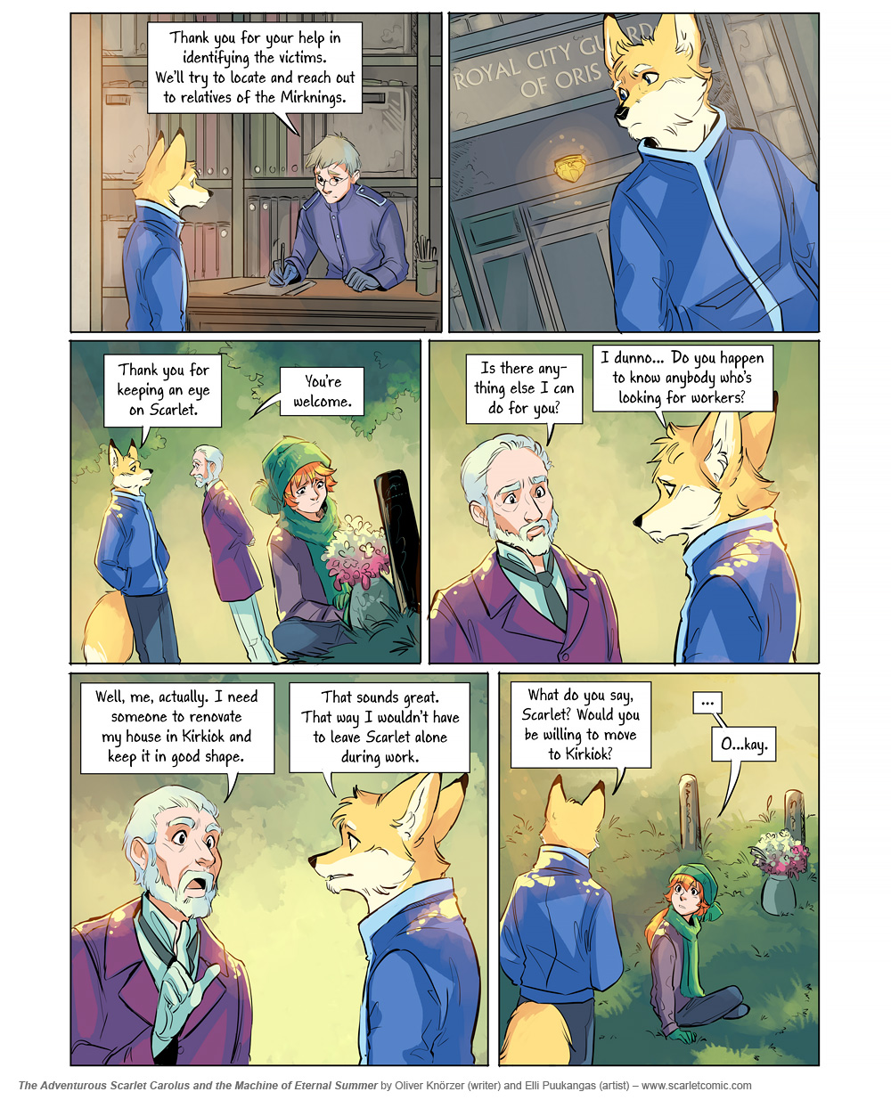 The Adventurous Scarlet Carolus – A Sky Full of Stars 101 (2025-06-23). Oliver Knörzer (writer) & Elli Puukangas (artist), CC BY-NC-ND 4.0. https://www.sandraandwoo.com/scarlet/comic/a-sky-full-of-stars-101/