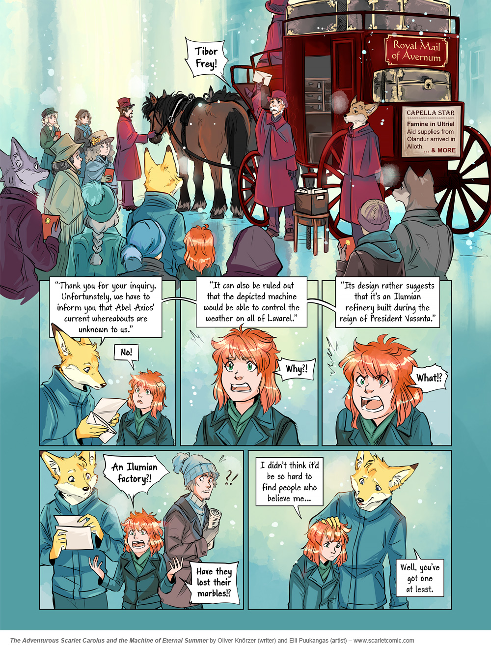 The Adventurous Scarlet Carolus – A Sky Full of Stars 019 (2024-09-03). Oliver Knörzer (writer) & Elli Puukangas (artist), CC BY-NC-ND 4.0. https://www.sandraandwoo.com/scarlet/comic/a-sky-full-of-stars-019/