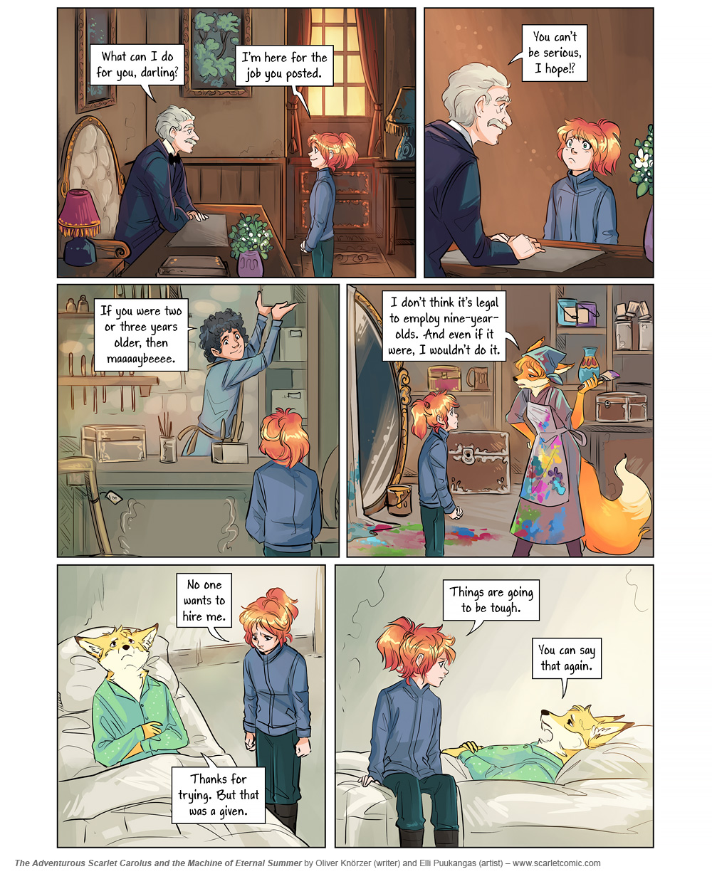 The Adventurous Scarlet Carolus – A Sky Full of Stars 024 (2024-09-20). Oliver Knörzer (writer) & Elli Puukangas (artist), CC BY-NC-ND 4.0. https://www.sandraandwoo.com/scarlet/comic/a-sky-full-of-stars-024/