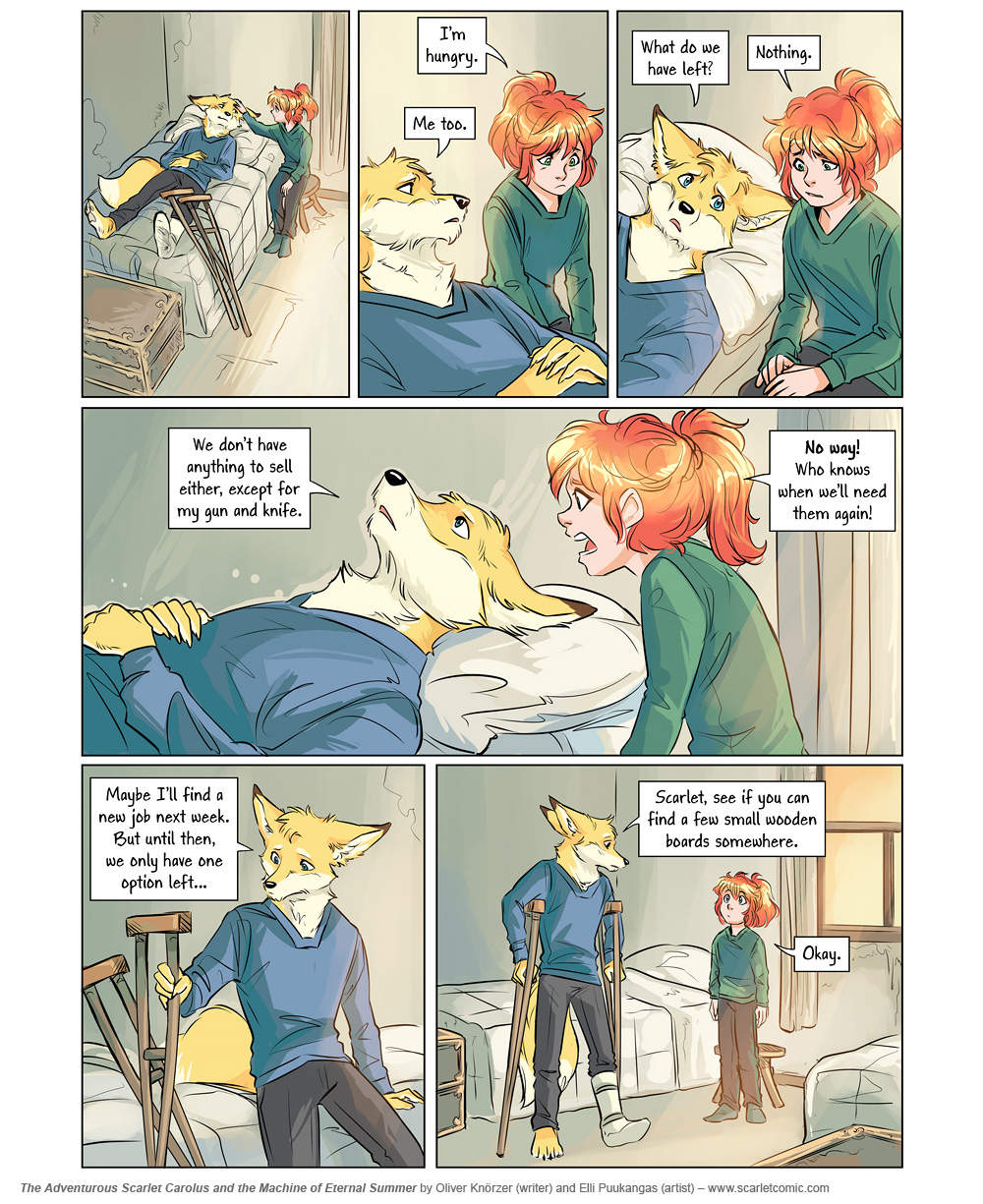 The Adventurous Scarlet Carolus – A Sky Full of Stars 025 (2024-09-24). Oliver Knörzer (writer) & Elli Puukangas (artist), CC BY-NC-ND 4.0. https://www.sandraandwoo.com/scarlet/comic/a-sky-full-of-stars-025/