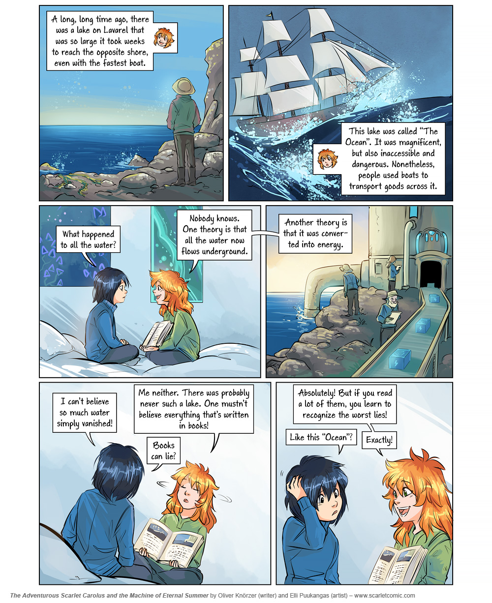The Adventurous Scarlet Carolus – A Sky Full of Stars 037 (2024-11-05). Oliver Knörzer (writer) & Elli Puukangas (artist), CC BY-NC-ND 4.0. https://www.sandraandwoo.com/scarlet/comic/a-sky-full-of-stars-037/