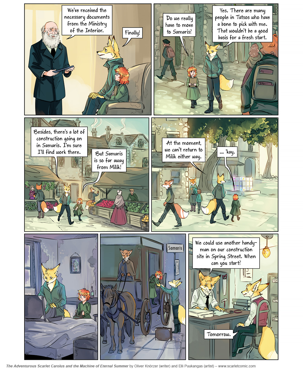 The Adventurous Scarlet Carolus – A Sky Full of Stars 004 (2024-07-12). Oliver Knörzer (writer) & Elli Puukangas (artist), CC BY-NC-ND 4.0. https://www.sandraandwoo.com/scarlet/comic/a-sky-full-of-stars-004/