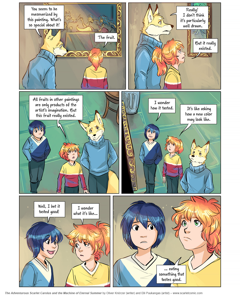 The Adventurous Scarlet Carolus – A Sky Full of Stars 045 (2024-12-03). Oliver Knörzer (writer) & Elli Puukangas (artist), CC BY-NC-ND 4.0. https://www.sandraandwoo.com/scarlet/comic/a-sky-full-of-stars-045/