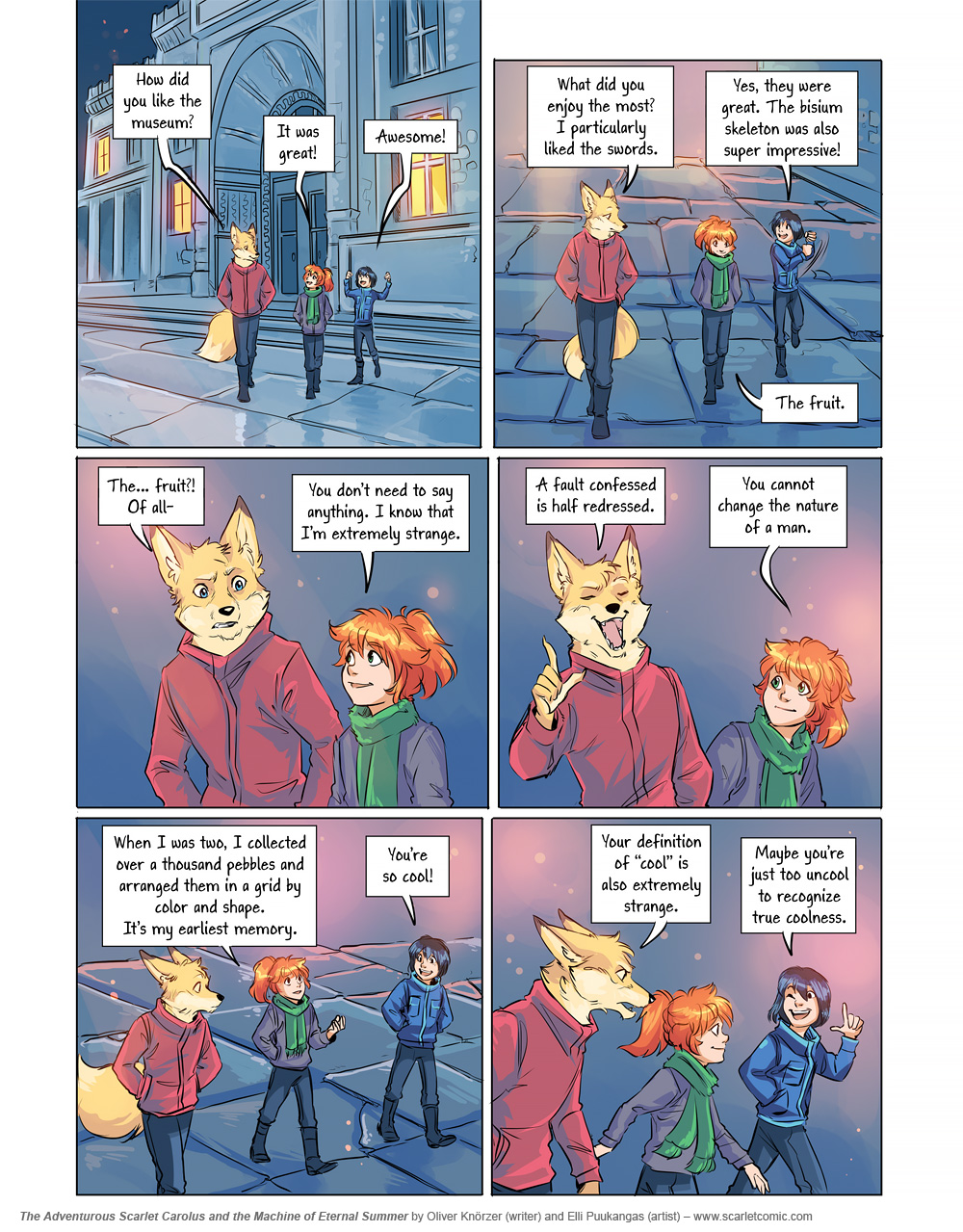 The Adventurous Scarlet Carolus – A Sky Full of Stars 047 (2024-12-09). Oliver Knörzer (writer) & Elli Puukangas (artist), CC BY-NC-ND 4.0. https://www.sandraandwoo.com/scarlet/comic/a-sky-full-of-stars-047/