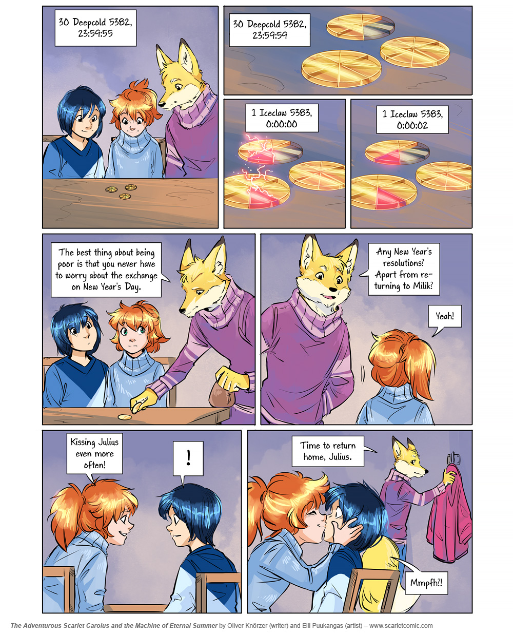 The Adventurous Scarlet Carolus – A Sky Full of Stars 049 (2024-12-17). Oliver Knörzer (writer) & Elli Puukangas (artist), CC BY-NC-ND 4.0. https://www.sandraandwoo.com/scarlet/comic/a-sky-full-of-stars-049/
