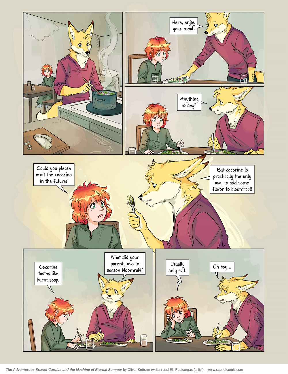 The Adventurous Scarlet Carolus – A Sky Full of Stars 005 (2024-07-16). Oliver Knörzer (writer) & Elli Puukangas (artist), CC BY-NC-ND 4.0. https://www.sandraandwoo.com/scarlet/comic/a-sky-full-of-stars-005/