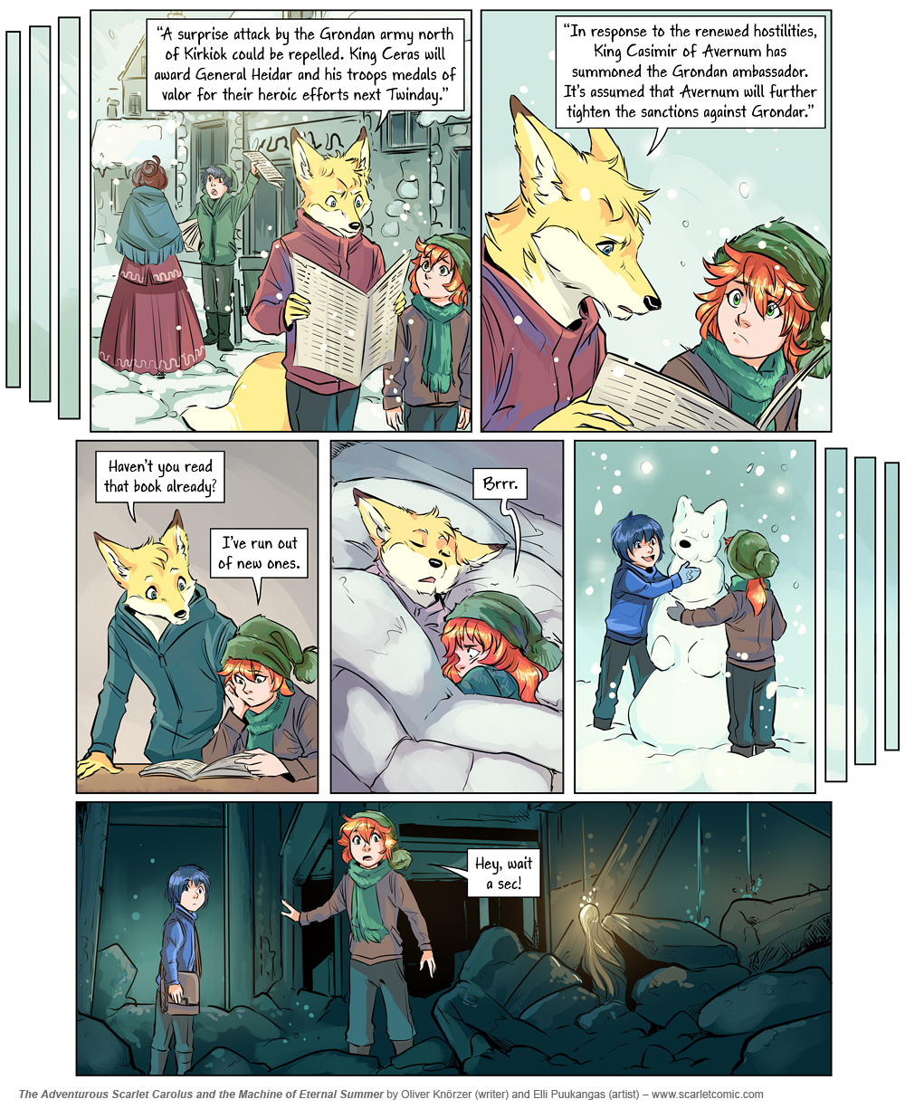 The Adventurous Scarlet Carolus – A Sky Full of Stars 052 (2024-12-27). Oliver Knörzer (writer) & Elli Puukangas (artist), CC BY-NC-ND 4.0. https://www.sandraandwoo.com/scarlet/comic/a-sky-full-of-stars-052/