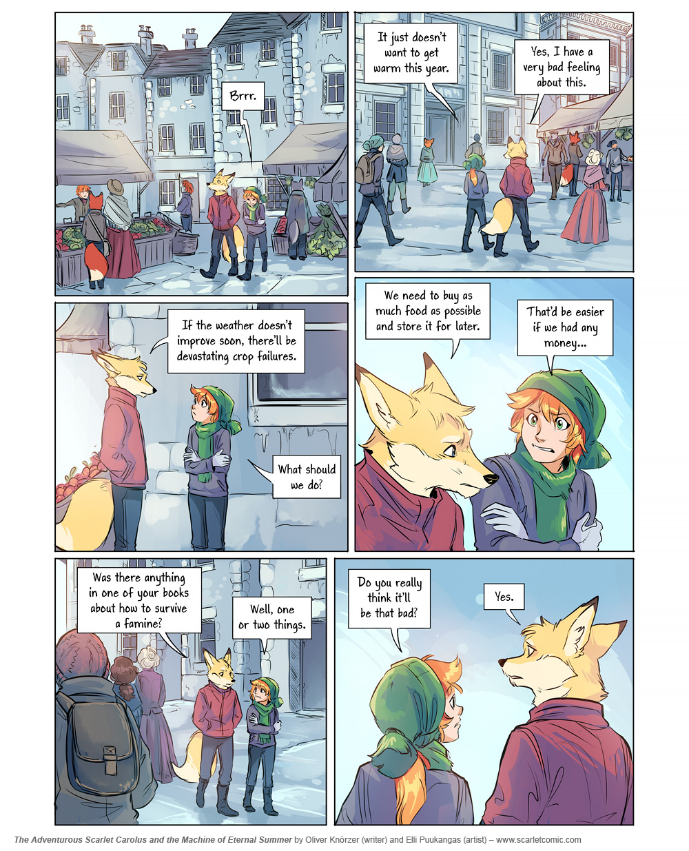 The Adventurous Scarlet Carolus – A Sky Full of Stars 054 (2025-01-07). Oliver Knörzer (writer) & Elli Puukangas (artist), CC BY-NC-ND 4.0. https://www.sandraandwoo.com/scarlet/comic/a-sky-full-of-stars-054/