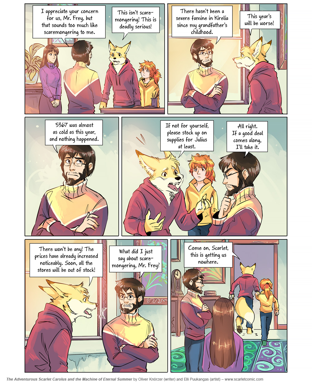 The Adventurous Scarlet Carolus – A Sky Full of Stars 055 (2025-01-10). Oliver Knörzer (writer) & Elli Puukangas (artist), CC BY-NC-ND 4.0. https://www.sandraandwoo.com/scarlet/comic/a-sky-full-of-stars-055/