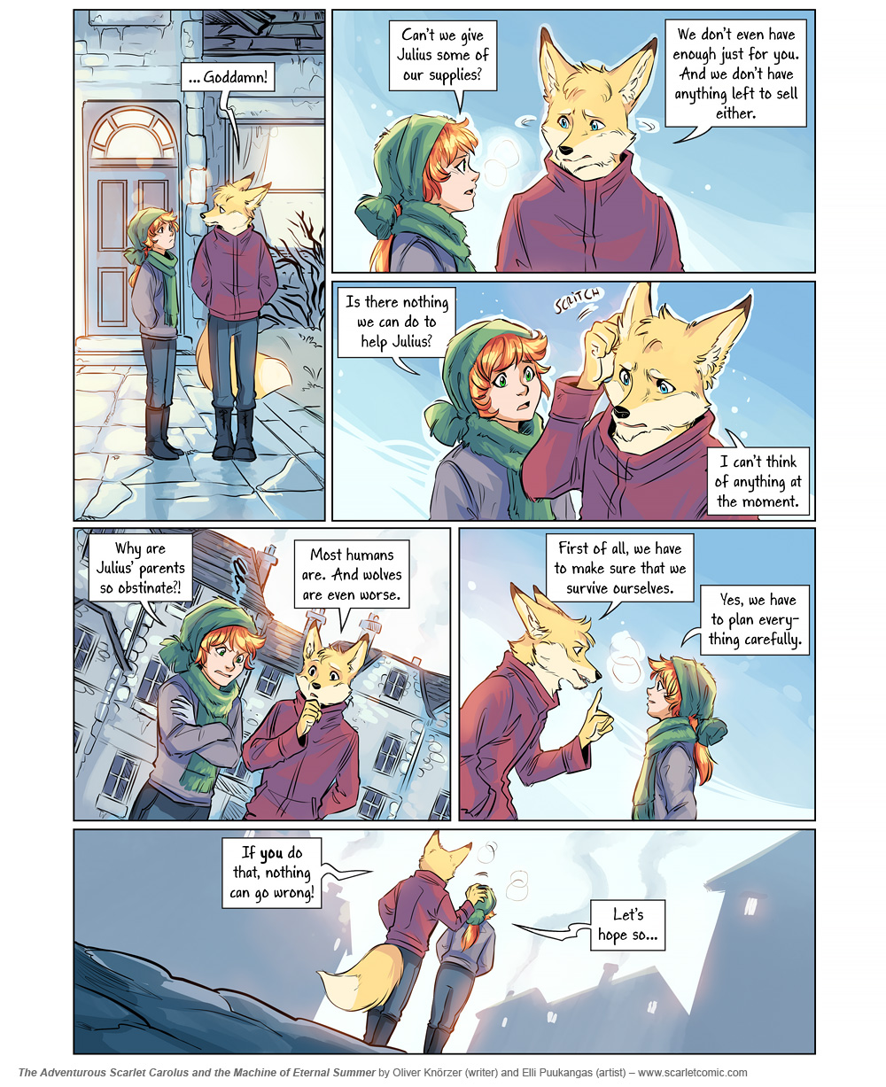 The Adventurous Scarlet Carolus – A Sky Full of Stars 056 (2025-01-14). Oliver Knörzer (writer) & Elli Puukangas (artist), CC BY-NC-ND 4.0. https://www.sandraandwoo.com/scarlet/comic/a-sky-full-of-stars-056/