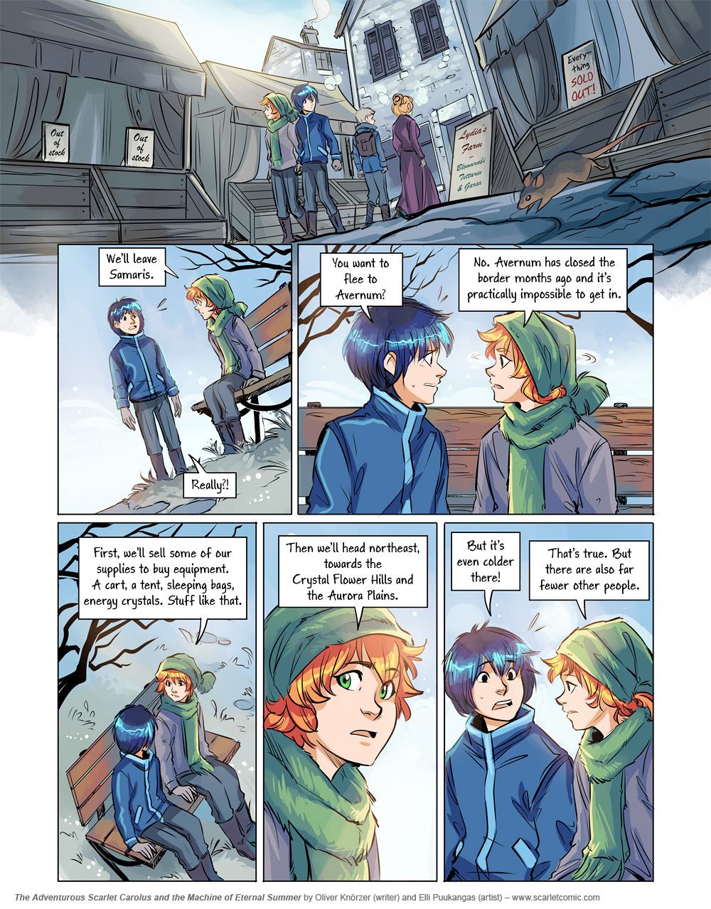 The Adventurous Scarlet Carolus – A Sky Full of Stars 057 (2025-01-17). Oliver Knörzer (writer) & Elli Puukangas (artist), CC BY-NC-ND 4.0. https://www.sandraandwoo.com/scarlet/comic/a-sky-full-of-stars-057/