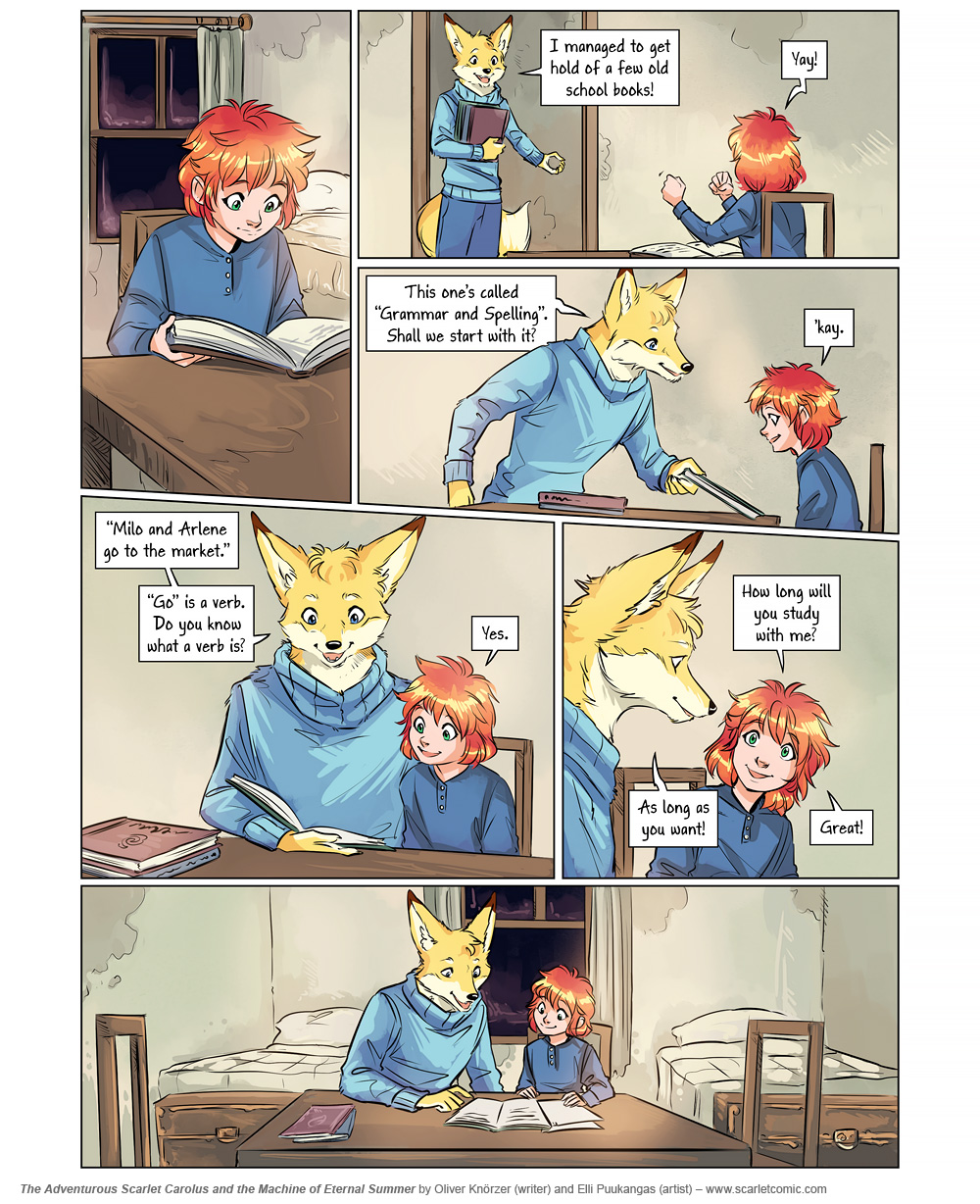 The Adventurous Scarlet Carolus – A Sky Full of Stars 006 (2024-07-19). Oliver Knörzer (writer) & Elli Puukangas (artist), CC BY-NC-ND 4.0. https://www.sandraandwoo.com/scarlet/comic/a-sky-full-of-stars-006/