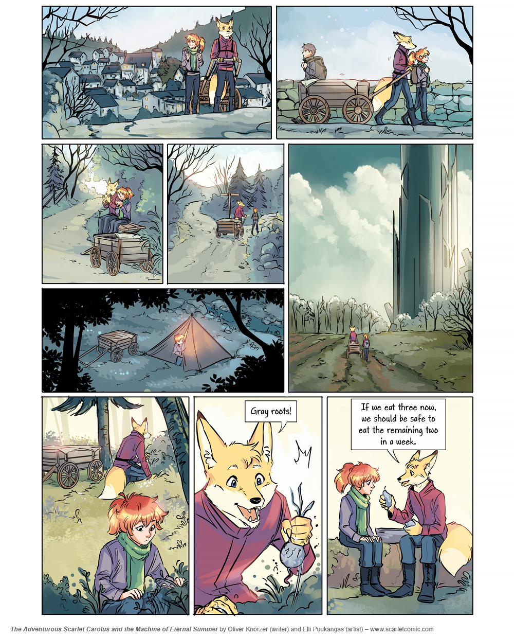 The Adventurous Scarlet Carolus – A Sky Full of Stars 060 (2025-01-28). Oliver Knörzer (writer) & Elli Puukangas (artist), CC BY-NC-ND 4.0. https://www.sandraandwoo.com/scarlet/comic/a-sky-full-of-stars-060/