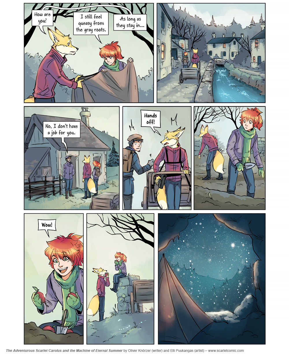 The Adventurous Scarlet Carolus – A Sky Full of Stars 061 (2025-01-30). Oliver Knörzer (writer) & Elli Puukangas (artist), CC BY-NC-ND 4.0. https://www.sandraandwoo.com/scarlet/comic/a-sky-full-of-stars-061/