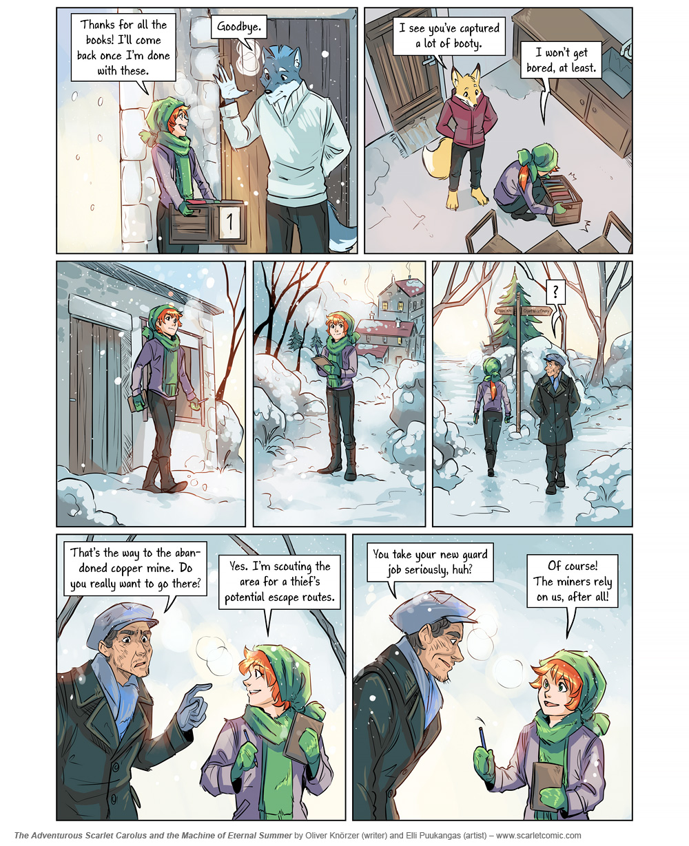 The Adventurous Scarlet Carolus – A Sky Full of Stars 069 (2025-02-28). Oliver Knörzer (writer) & Elli Puukangas (artist), CC BY-NC-ND 4.0. https://www.sandraandwoo.com/scarlet/comic/a-sky-full-of-stars-069/