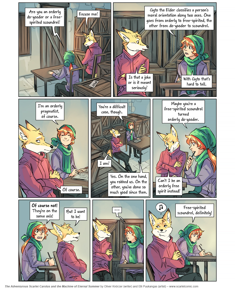 The Adventurous Scarlet Carolus – A Sky Full of Stars 070 (2025-03-04). Oliver Knörzer (writer) & Elli Puukangas (artist), CC BY-NC-ND 4.0. https://www.sandraandwoo.com/scarlet/comic/a-sky-full-of-stars-070/