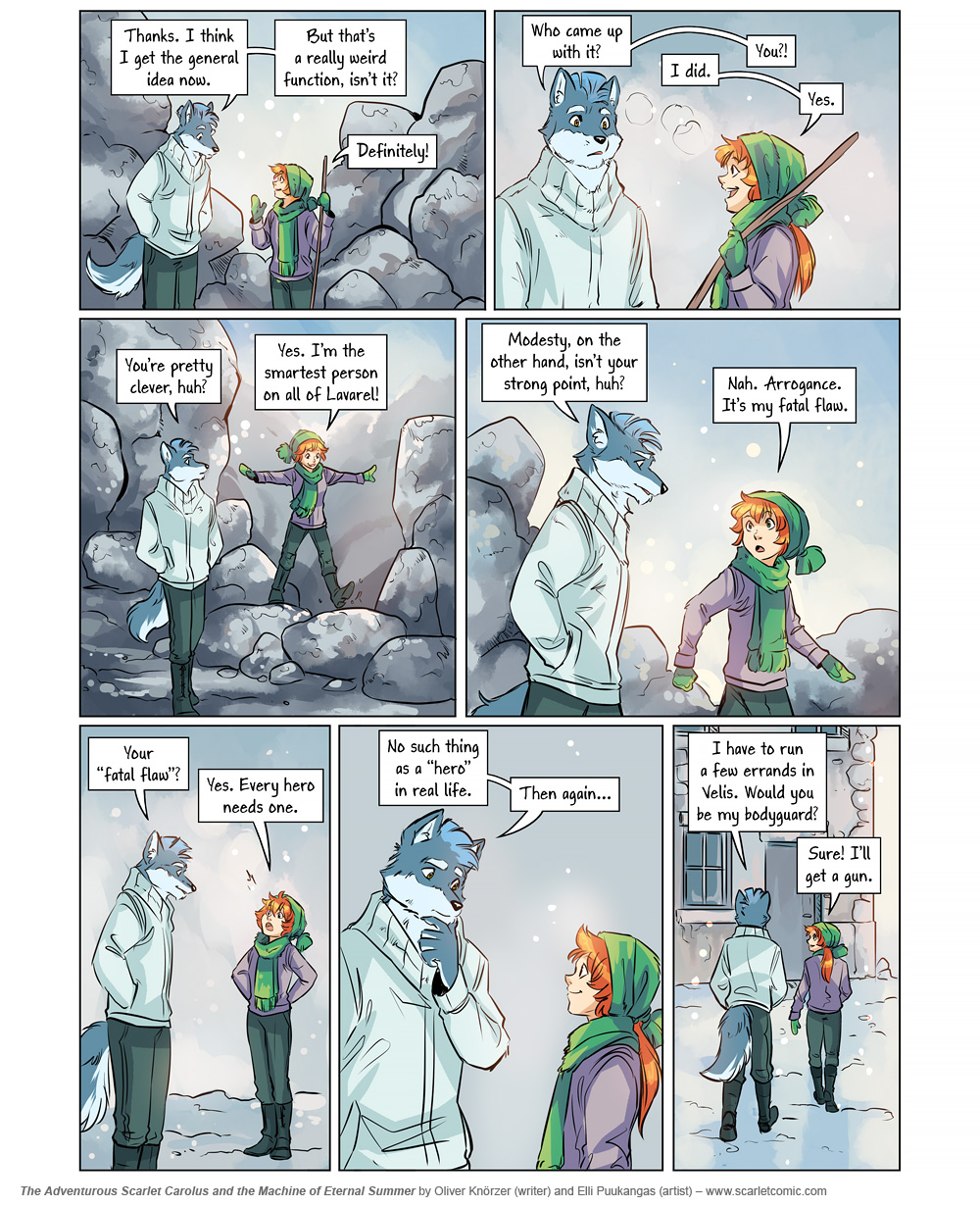 The Adventurous Scarlet Carolus – A Sky Full of Stars 072 (2025-03-11). Oliver Knörzer (writer) & Elli Puukangas (artist), CC BY-NC-ND 4.0. https://www.sandraandwoo.com/scarlet/comic/a-sky-full-of-stars-072/